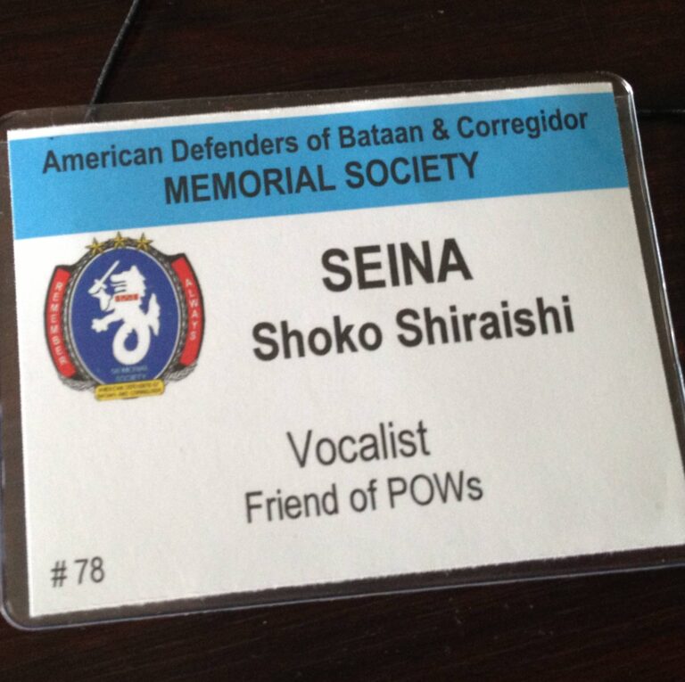 SEINA — Vocalist, Friend of POWs — ADBC Memorial Society #78